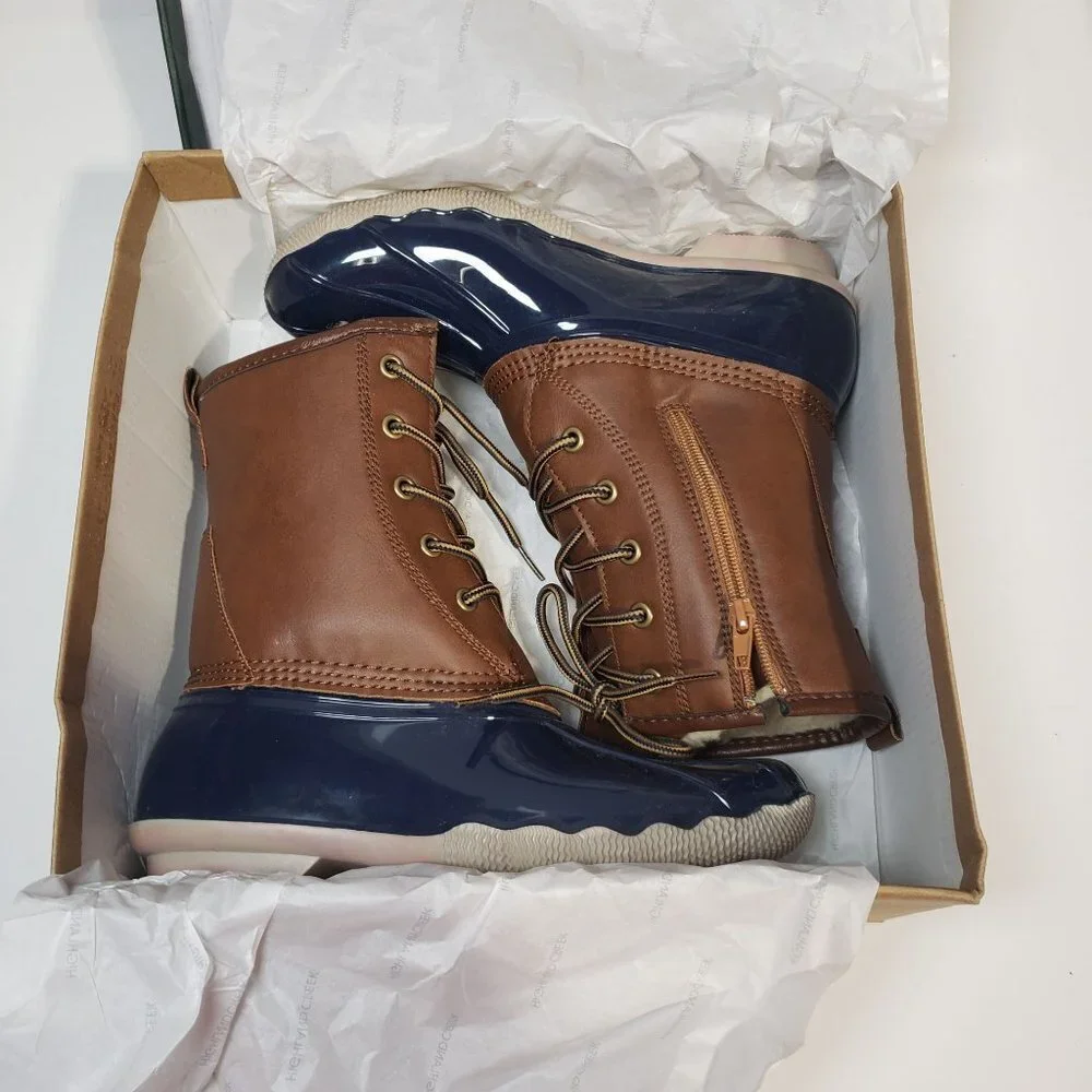 New HIGHLAND‎ CREEK GIRLS ALEX RAIN BOOT - BROWN Size 5